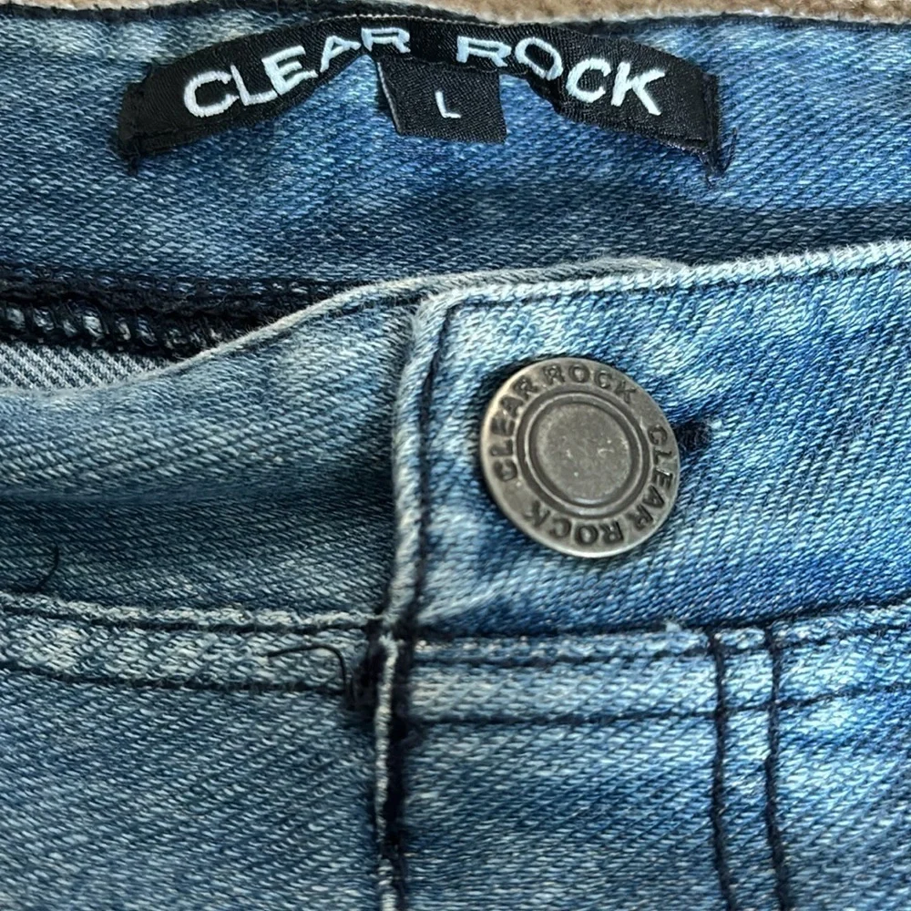 CLEAR ROCK Light Blue Jean Shorts Size Large
